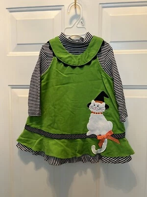 EUC Girls Rare Editions Halloween Cat Dress Size 18 months - Image 1 of 3
