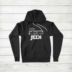 Look Like a Princess Fight Like a Jedi Star Wars Feminista Unisex Sudadera con Capucha Suéter - Imagen 1 de 10