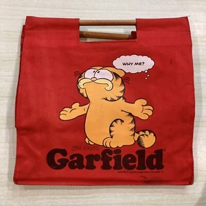 Vintage 1978 Garfield Why Me? Carry Bag Purse Handbag Retro Tote Accessory - Picture 1 of 17