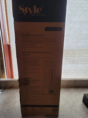 Style Selections Premium 4-PC Steel Fireplace Tool Set - Image 1 of 2