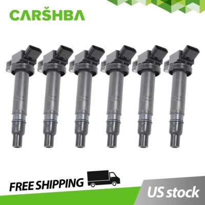 6* Ignition Coils 90919-02248 for 2005-2012 Toyota Tacoma Tundra 4L 2.7L UF495 - Image 1 of 4