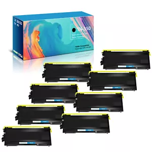 8PK Black Toner for Brother TN-350 TN350 HL-2070N 2070NR DCP-7020 7025 7010 - Picture 1 of 22