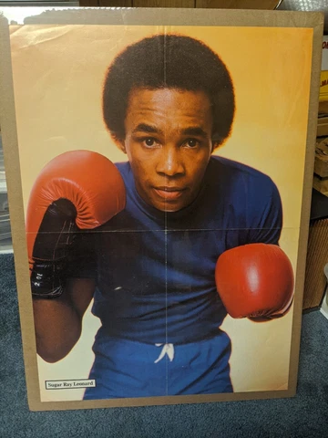 Vintage Boxing SUGAR RAY LEONARD  Poster Shrink Wrapped 17" x 23" Cover
