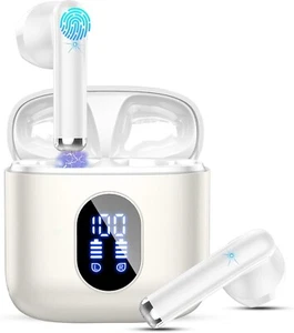 Wireless Earbuds, Bluetooth Headphones 5.4 with ENC Noise Cancelling Mics, 40H - Picture 1 of 7
