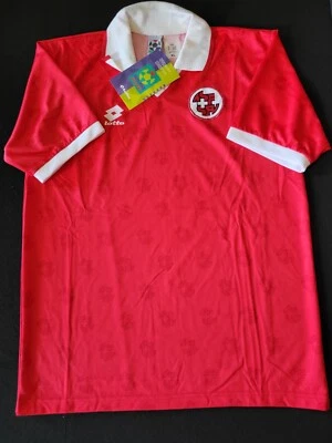 SWITZERLAND 1994-1996 LOTTO SOCCER  KIT JERSEY  XL NWT  RARE SHIRT - Image 1 of 4