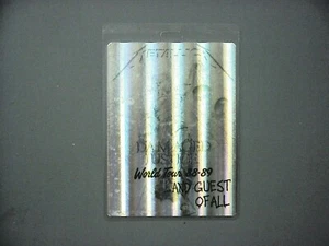 Metallica backstage pass Laminated Damaged Justice World Tour '88-89 Hologram - Picture 1 of 1