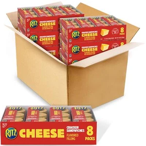 RITZ Cheese Sandwich Crackers, 48 Snack Packs (6 Boxes) - Picture 1 of 12