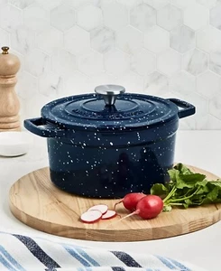 Martha Stewart Collection Enameled Cast Iron Speckled 4-Qt. Dutch Ovens - Picture 1 of 3