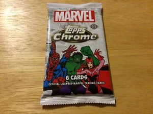 2024 Topps Chrome Marvel ungeöffnete Packung (6 Karten/Packung) AUF LAGER - US-VERKÄUFER - Bild 1 von 2