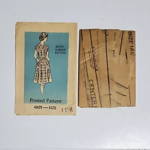 Sewing Pattern 4905 Dress Sz 14½ Uncut - Picture 1 of 2