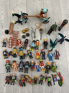 Playmobil Castle Medieval Chariot Knights Figures Lot Figurines Horses Weapons - Picture 1 of 12
