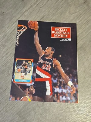 Cubierta frontal Beckett Basketball mensual marzo 1991 edición #8 Clyde Drexler Foto 1 de 4