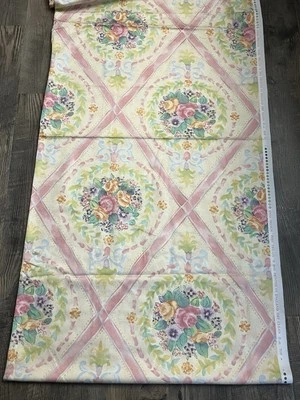 "Tela de enrejado vintage Anna French 1993 Posy 6 yardas 54""" Foto 1 de 4