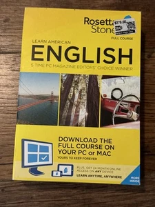 Rosetta Stone ENGLISH Lifetime Complete Course - Brandneu - Bild 1 von 2