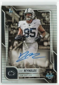 2025 Bowman Chrome University Luke Reynolds #BCA-LR Refractor Auto /299 - Picture 1 of 2