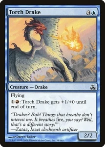 Torch Drake 4x FOIL GPT MTG Guildpact Common MINT blue - Picture 1 of 1