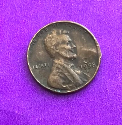 1958D LINCOLN CENT PLANCHET ERRORS - Image 1 of 4