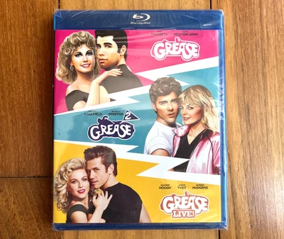 Grease 3 Movie Collection Blu-Ray Grease/ Grease 2/ Grease Live - Image 1 of 2