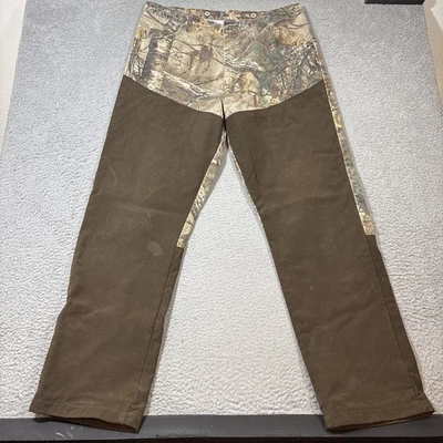 Wrangler Pro Grear Brush Guard Realtree Canvas Camo Hunting Jeans Men 40x34 - Image 1 of 4