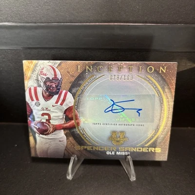 Spencer Sanders 2023 Inception Top Of Class Auto SP /100 Ole Miss - Image 1 of 2