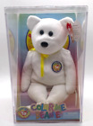 Color Me Beanie Bear - Ty Beanie Baby Yellow Ribbon, MINT, in orig sealed case.