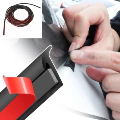 Tira de sellado de tira de moldura de borde de ventana lateral de puerta de automóvil de 16,5 pies en forma de T Foto 1 de 4