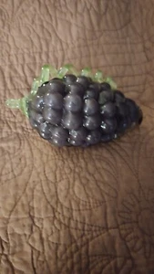 Murano Vintage Glass Purple Grape Cluster Hand Blown 7" Made Murano, Venice Ita. - Picture 1 of 1