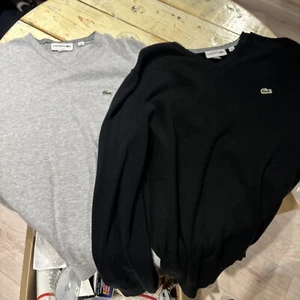 Lacoste Mens Long Sleeve Crew Neck Regular Fit 2 Sweaters Size 5 Large L - Picture 1 of 6