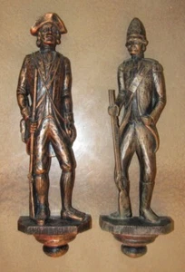Juego 2 Decoraciones de Pared Soldado Minuteman Patriótico Revolucionario Americano DART - Imagen 1 de 3