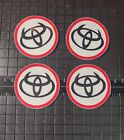 Toyota Wheels Center Caps 2.50" 4pcs Set Decals RAV4 Corolla Camry Avalon Soarer