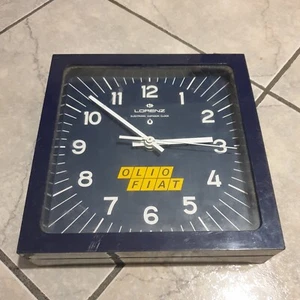 ÖL FIAT LORENZ Wanduhr Vintage mit Werk zum Aufstellen - Bild 1 von 5