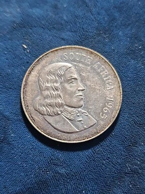 1965 south africa 1 rand Springbok dollar proof silver coin (KM.#71.1 ) - Image 1 of 2