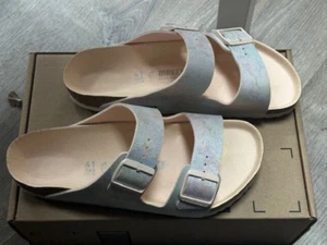 BIRKENSTOCK Women's Arizona Microfibre Slim Sandals, Light Rose Pink , Size 41 - Picture 1 of 8