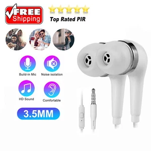 3.5mm HIFI Super Bass Headset In-Ear Earphone Stereo Earbuds Headphone Wired Mic - Picture 1 of 11