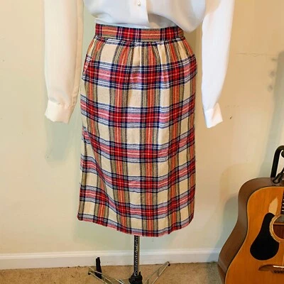 Falda lápiz vintage años 60 rojo tostado Foto 1 de 4