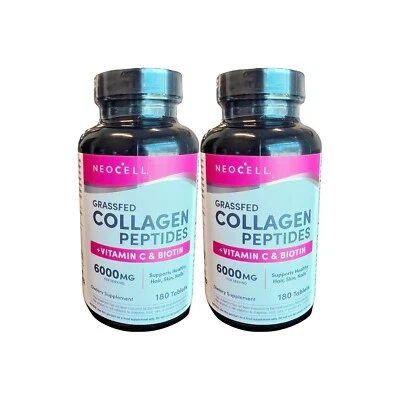 NeoCell Super 3G Colágeno Vitamina C y Biotina 180 Comprimidos - Paquete de 2 Foto 1 de 4