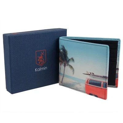 Mala Leather Mens Slim Wallet Retro Camper Van Gift Boxed Kalmin Collection - Image 1 of 4