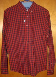George rot & schwarz kariertes Herren Hemd Gr. M (38/40) LS knitterarm Neu mit Etikett - Bild 1 von 9