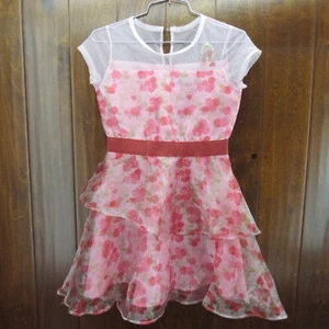 Disney Girls Large Beaty And The Beast Pink Dress - Picture 1 of 8