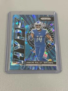Panini Prizm Amon-Ra St. Brown Hype Blue Ice Prizm #60/99 Detroit Lions 2023 - Imagen 1 de 2