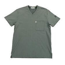 L'atelier Forte Short Sleeve V-Neck Scrub Top T-Shirt Mens Size XL Tall 52T Gray