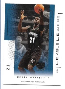 Kevin Garnett 2003-04 SkyBox LE League Leaders #6 Minnesota Timberwolves - Imagen 1 de 2