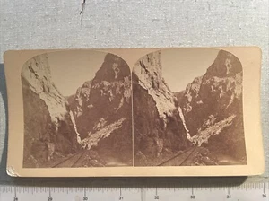 C1890 "Amateur" Stereoview - Royal Gorge Colorado Avalancha en vías de tren? - Imagen 1 de 3