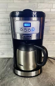 BELLA 12-Cup Black Stainless Steel Programmable Coffee Maker - Picture 1 of 14
