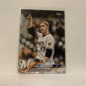 #54 Chase Anderson Milwaukee Brewers Series 1 2018 Topps Baseball Card A1N - Picture 1 of 2