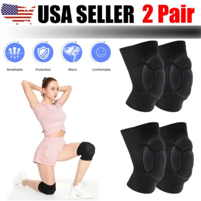 2 Pair Professional Knee Pads Leg Protector For Sport Work Flooring Construction - Image 1 of 4