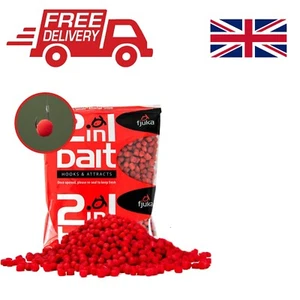 Effortless 5mm Red Hook Bait with 2in1 Soft Pellet - Instant Fishing Success - Picture 1 of 2