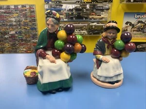 Royal Doulton The Old Balloon Seller  HN 1315  and Balloon Girl HN2818 Figurines - Picture 1 of 15