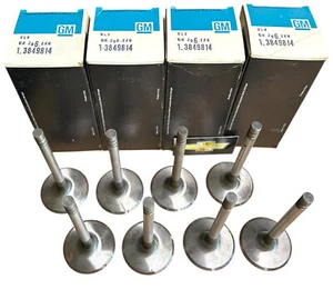 ORIGINAL GM NOS CAMARO Z28 CORVETTE NOVA SB SET 8 INTAKE VALVES 2.02" # 3849814 - Bild 1 von 4