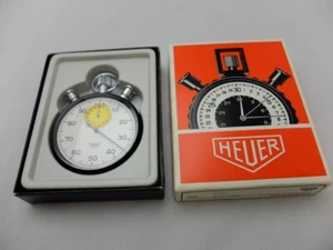 Heuer Stopwatch Hand-Wound 570 Decimal 1/100 Minute Split 15 Jewels New Unused - Picture 1 of 3